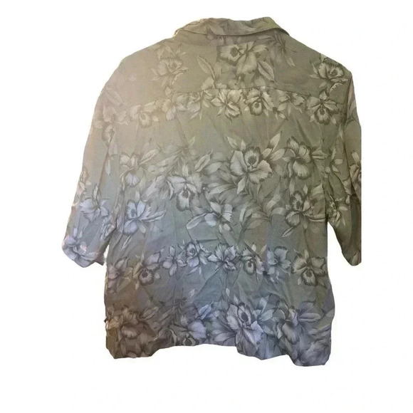 vintage Tommy Bahama Women 100% silk flowers Button down Shirt Size M - Picture 3 of 3
